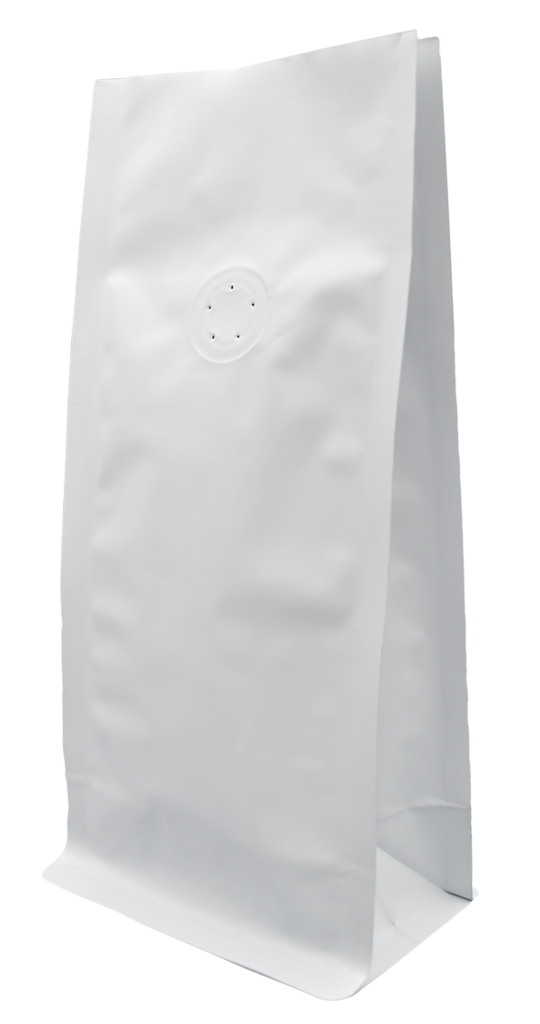 Kaffeebeutel Kraftpapier Weiß Ventil